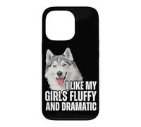 Custodia per iPhone 13 Pro Mi piace il soffice e drammatico cane divertente Siberian Husky delle mie ragazze