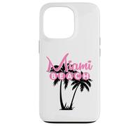 Custodia per iPhone 13 Pro MIAMI BEACH FLORIDA Palma Retro Tropicale