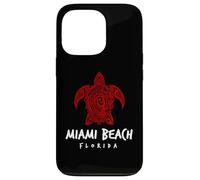 Custodia per iPhone 13 Pro Miami Beach Florida Sea Turtle Design Miami Beach FL Spiagge