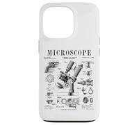 Custodia per iPhone 13 Pro Microscopio Biologist Scienza Vintage Brevetto Disegno Stampa