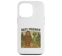 Custodia per iPhone 13 Pro Migliori Amici Divertente Bigfoot e Alien Cryptid, UFO, Fantascienza
