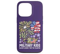 Custodia per iPhone 13 Pro Militare Kid Tarassaco Bloom Dove Sono Piantati Viola Up