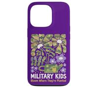 Custodia per iPhone 13 Pro Militare Kid Tarassaco Bloom Dove Sono Piantati Viola Up