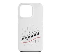 Custodia per iPhone 13 Pro Minimal Piano Beat Tastiera Note Musicali Pianista Arte Musicale