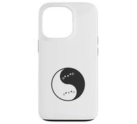 Custodia per iPhone 13 Pro Minimalist Yin Yang Cats Art Design