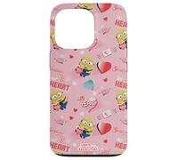 Custodia per iPhone 13 Pro Minions Big Heart All Over Print