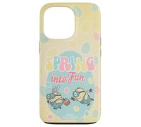 Custodia per iPhone 13 Pro Minions Easter Spring Into Fun