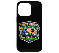 Custodia per iPhone 13 Pro Missione Keep Tiny Human Alive Divertente Nuovo Genitore Mamma Papà Bambino