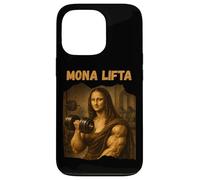 Custodia per iPhone 13 Pro Mona Lifta Muscle Mona Lisa Lifting Weights Bodybuilding Gym