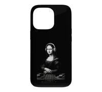 Custodia per iPhone 13 Pro Mona Lisa DJ Cuffie Giradischi Mixer Musica Parodia Arte