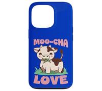Custodia per iPhone 13 Pro Moo-Cha Love Carino Mucca Giochi di parole Kawaii Animale Fattoria