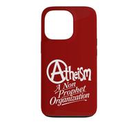 Custodia per iPhone 13 Pro Motivo ateismo cerchiato e design bianco slogan