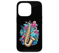 Custodia per iPhone 13 Pro Musicista ispirato al jazz amante del sax