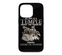 Custodia per iPhone 13 Pro My Body Is A Temple Ancient Crumbling Probably Cursed