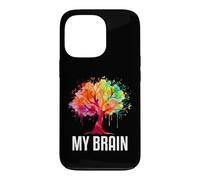 Custodia per iPhone 13 Pro My Brain Tree Rainbow Splash Neurodivergente Adulto