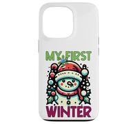 Custodia per iPhone 13 Pro My First Winter Natale Cute Pupazzo di neve Inverno Natale