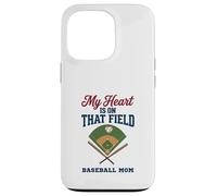Custodia per iPhone 13 Pro My Heart Is On That Field Baseball Mom Proud Game