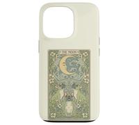 Custodia per iPhone 13 Pro Mystical Pug Howling at The Moon Tarocchi Card Art Dog Amante