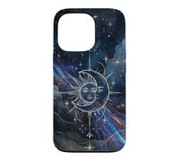 Custodia per iPhone 13 Pro Mystical Sun Moon Nebula Art Cosmic Harmony Design