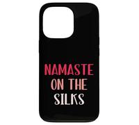 Custodia per iPhone 13 Pro Namaste sulle sete, divertenti regali aerei, yoga aereo