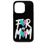 Custodia per iPhone 13 Pro Nastro a forma di cuore per la sensibilizzazione sul cancro alla tiroide per la mia mamma