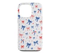 Custodia per iPhone 13 Pro Nastro Americano Estetico Archi Rosso Bianco E Blu