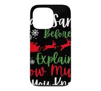 Custodia per iPhone 13 Pro Natale Caro Babbo Natale prima di spiegare quanto ne sai?