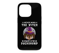 Custodia per iPhone 13 Pro Never Mind The Witch Beware Of Dachshund Dog Halloween