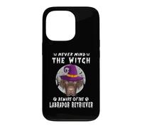 Custodia per iPhone 13 Pro Never Mind The Witch Beware Of Labrador Dog Halloween