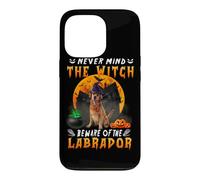 Custodia per iPhone 13 Pro Never Mind The Witch Beware Of Labrador Halloween