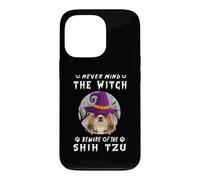Custodia per iPhone 13 Pro Never Mind The Witch Beware Of Shih Tzu Dog Halloween