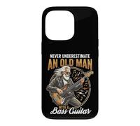 Custodia per iPhone 13 Pro Never Underestimate an Old Man with A Bass Guitar Player Dad