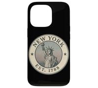 Custodia per iPhone 13 Pro New York Est. 1788: Arte Vintage con Skyline