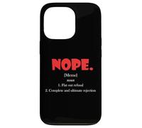 Custodia per iPhone 13 Pro No Definizione Meme Rifiuto Piatto Rifiuto Ultimo NO