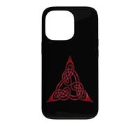 Custodia per iPhone 13 Pro Nodo Triangolo Con Fili Doppiati Rosso