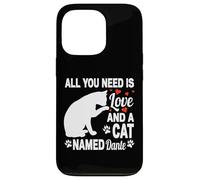 Custodia per iPhone 13 Pro Nome gatto personalizzato Dante Cute Kitty Pet Amante