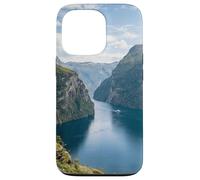 Custodia per iPhone 13 Pro Norvegese Fiordo montagna scogliere acqua paesaggio scenico