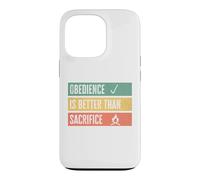Custodia per iPhone 13 Pro Obedience is better than sacrifice Relationship VS Religion