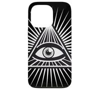 Custodia per iPhone 13 Pro Occhio onnivista, simbolo, piramide, Dio, massone, stella