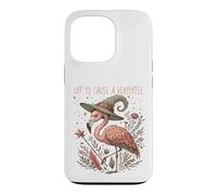 Custodia per iPhone 13 Pro Off To Cause A Kerfuffle Wizarding Magic Funny Flamingo