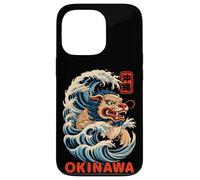 Custodia per iPhone 13 Pro Okinawa Shisa giapponese Kanji Lion Retro Anime Giappone Souvenir
