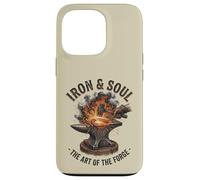 Custodia per iPhone 13 Pro Opera d'arte di Iron And Soul Blacksmith Forge Incudine Hammer