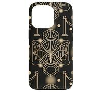 Custodia per iPhone 13 Pro Opera d'arte ispirata alla vita notturna Art Deco con elegante geometria