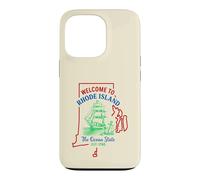Custodia per iPhone 13 Pro Orgoglio Nautico del Rhode Island con Design Vintage