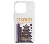 Custodia per iPhone 13 Pro Osaka, notte, orizzonte, pagoda, castello, e, moderno, torri
