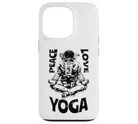 Custodia per iPhone 13 Pro Pace Amore Yoga Astronauta Namaste Meditazione Zen Lotus Pose