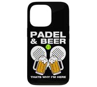 Custodia per iPhone 13 Pro Padel & Beer divertente padel ball giocatore