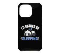 Custodia per iPhone 13 Pro Panda Sleep Funny Nap Humor Lazy I'd Rather Be Sleeping