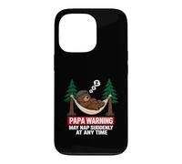 Custodia per iPhone 13 Pro Papa Bear Warning May Nap Suddenly At Any Time
