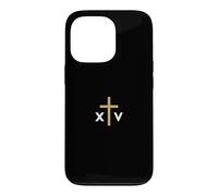 Custodia per iPhone 13 Pro Papa Leone XIV numero romano con Croce sottile Gesù